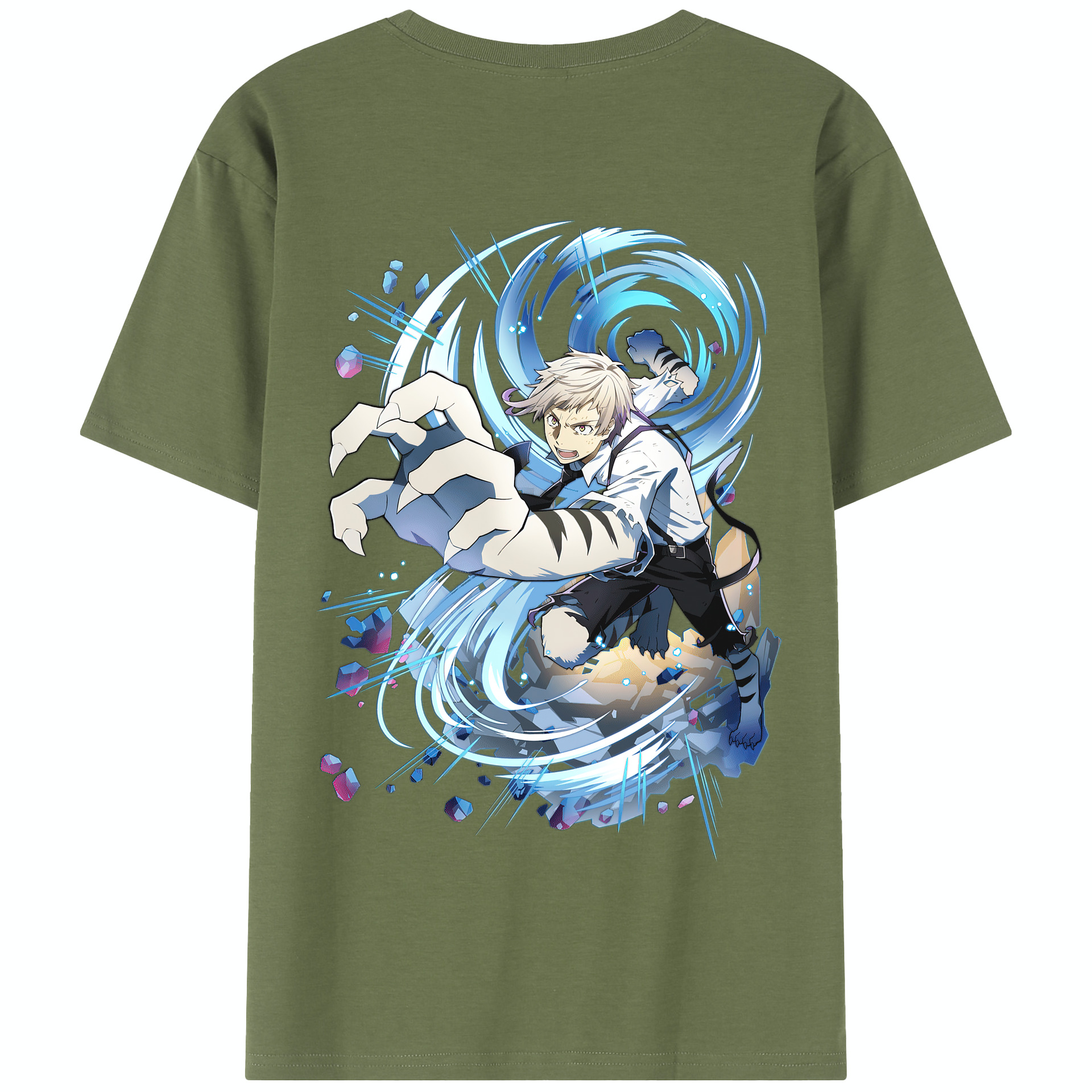 （画像用） 文豪ストレイドッグス Bungo Stray Dogs 綿100％半袖Tシャツ（背面プリント）
